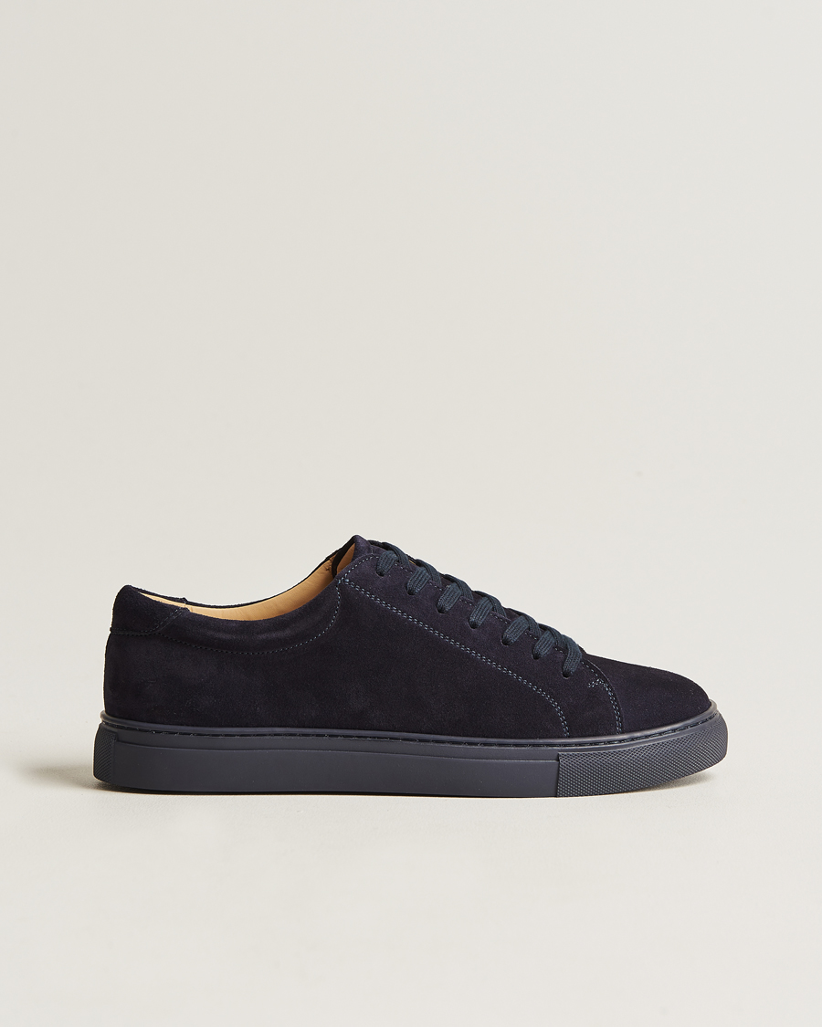 Herre | Myrqvist Oaxen Monochrome Sneaker Navy Suede | Myrqvist | Oaxen Monochrome Sneaker Navy Suede