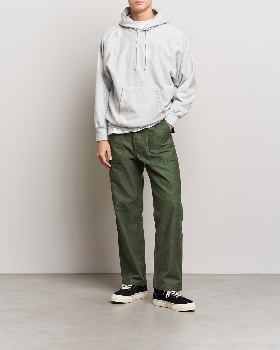 Herre | Bukser | orSlow | Regular Fit Original Sateen Fatigue Pants Green