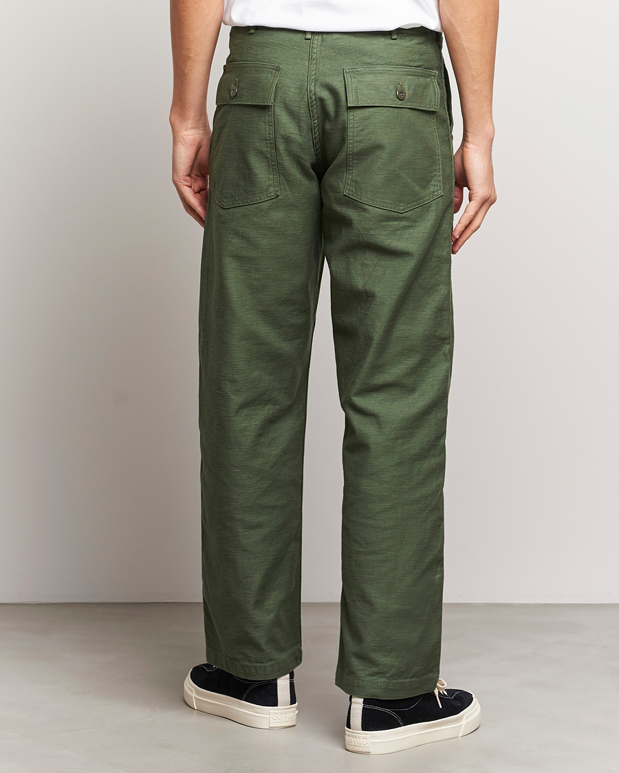 Herre | Bukser | orSlow | Regular Fit Original Sateen Fatigue Pants Green