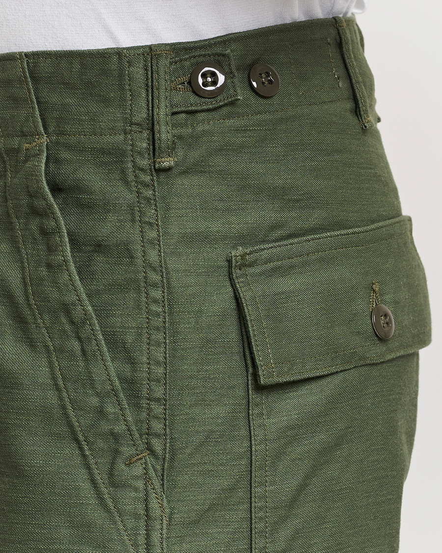 Herre | Bukser | orSlow | Regular Fit Original Sateen Fatigue Pants Green