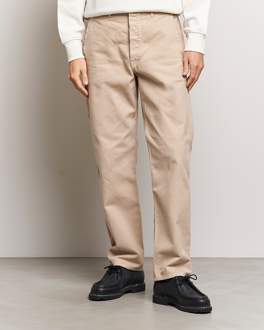Herre | Bukser | orSlow | French Work Pants Beige