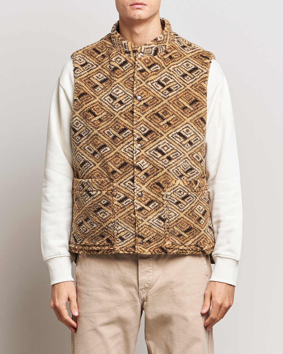 Herre | Klær | orSlow | Reversible Kuba Vest Army Green