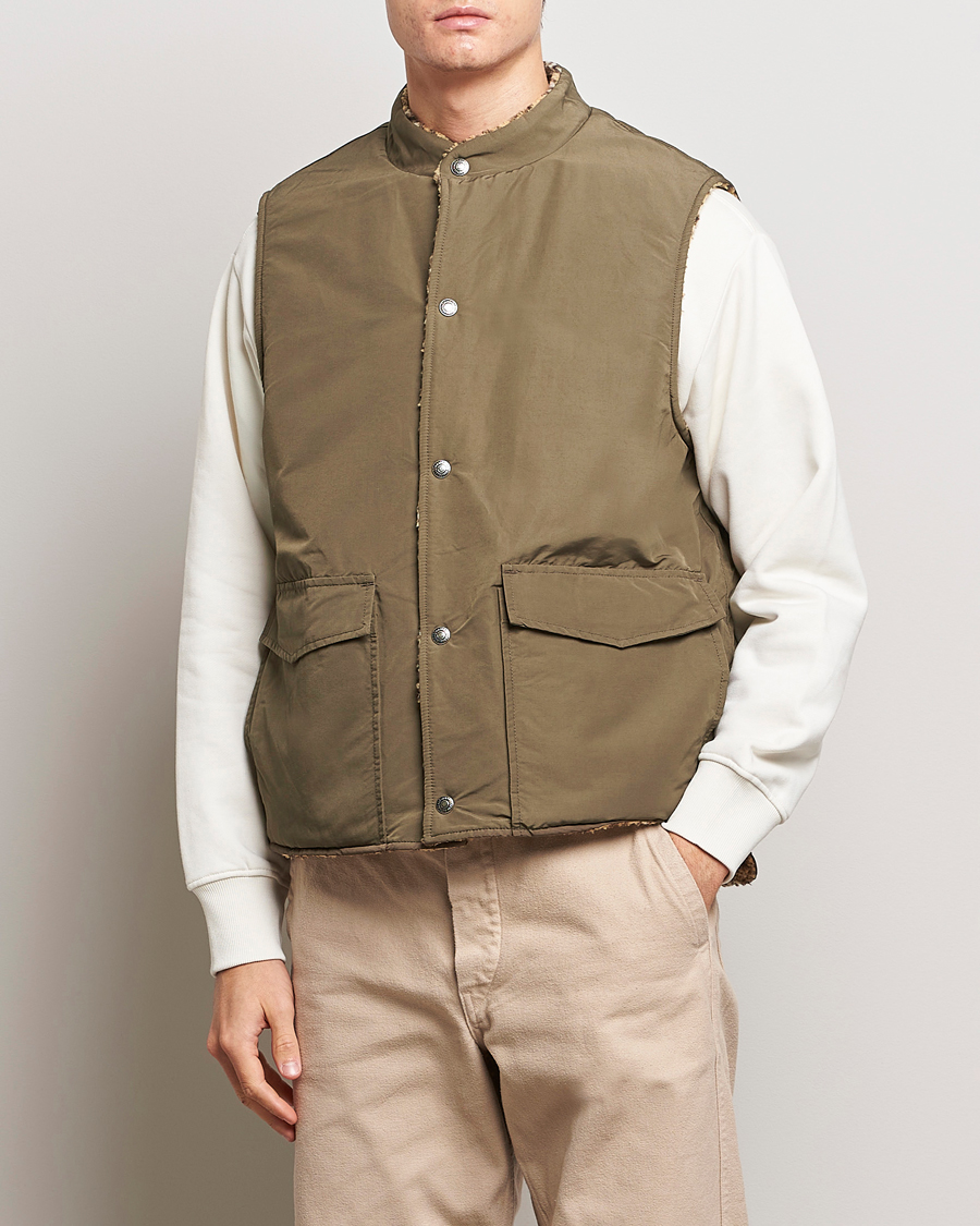 Herre | Jakker | orSlow | Reversible Kuba Vest Army Green