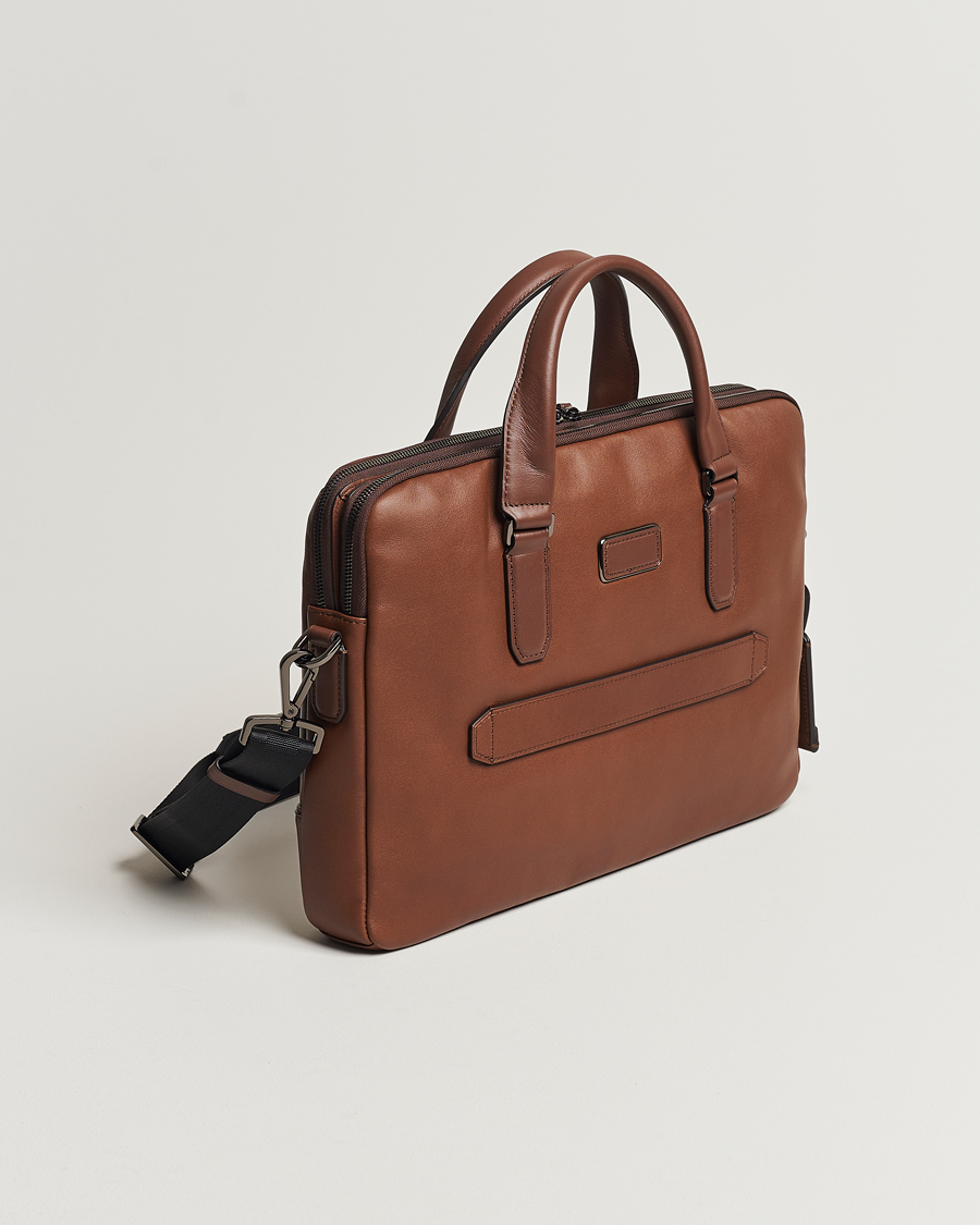 Herre | Vesker | TUMI | Harrison Sycamore Slim Leather Brief Cognac