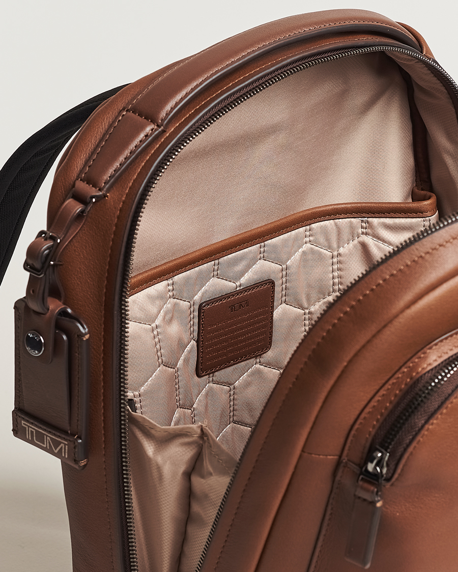 Herre | Vesker | TUMI | Harrison Bradner Leather Backpack Cognac