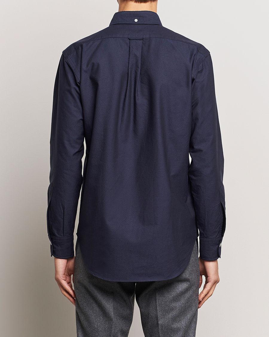 Herre | Skjorter | Kamakura Shirts | Vintage Ivy Oxford Button Down Shirt Navy