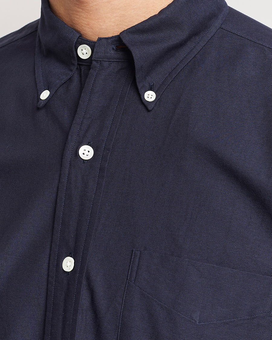 Herre | Skjorter | Kamakura Shirts | Vintage Ivy Oxford Button Down Shirt Navy