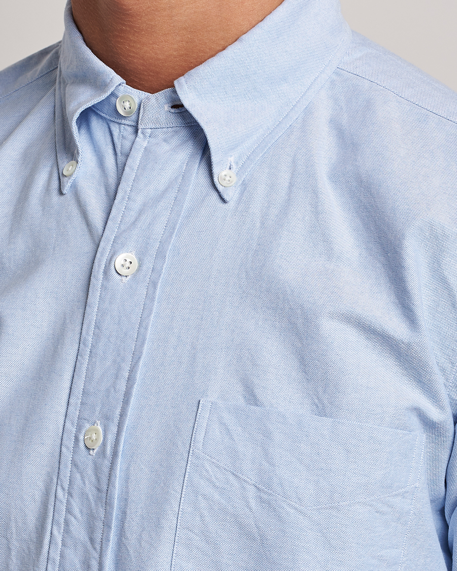 Herre | Skjorter | Kamakura Shirts | Vintage Ivy Oxford Button Down Shirt Light Blue