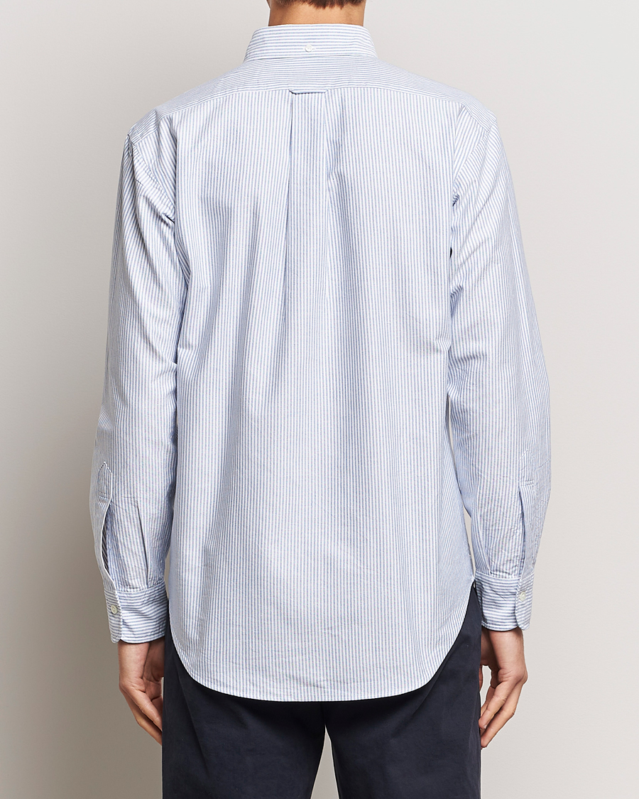 Herre | Skjorter | Kamakura Shirts | Vintage Ivy Oxford Button Down Shirt Blue Stripe