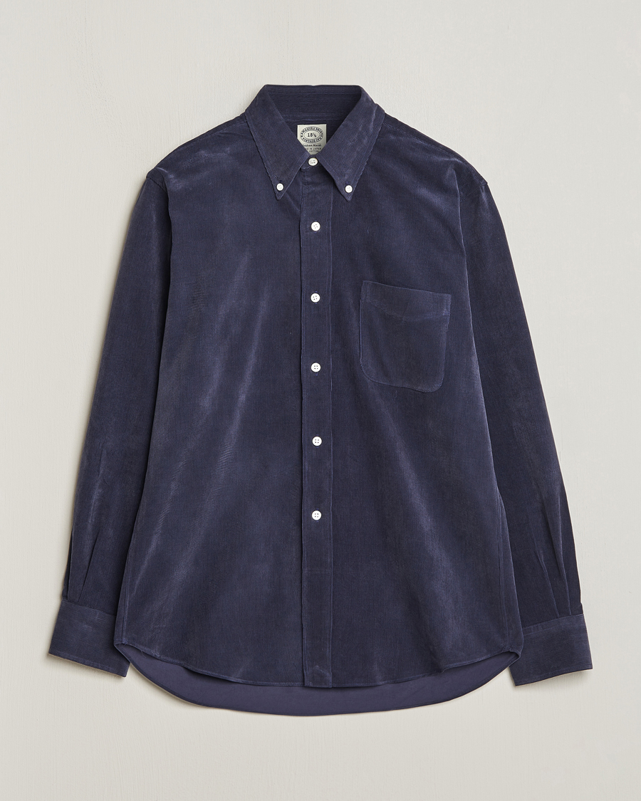 Herre | Kamakura Shirts | Kamakura Shirts | Vintage Ivy Japanese Corduroy Shirt Navy
