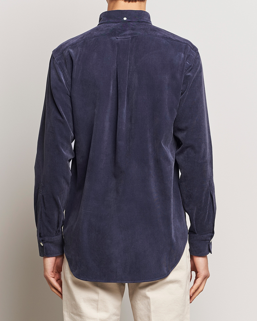 Herre | Skjorter | Kamakura Shirts | Vintage Ivy Japanese Corduroy Shirt Navy