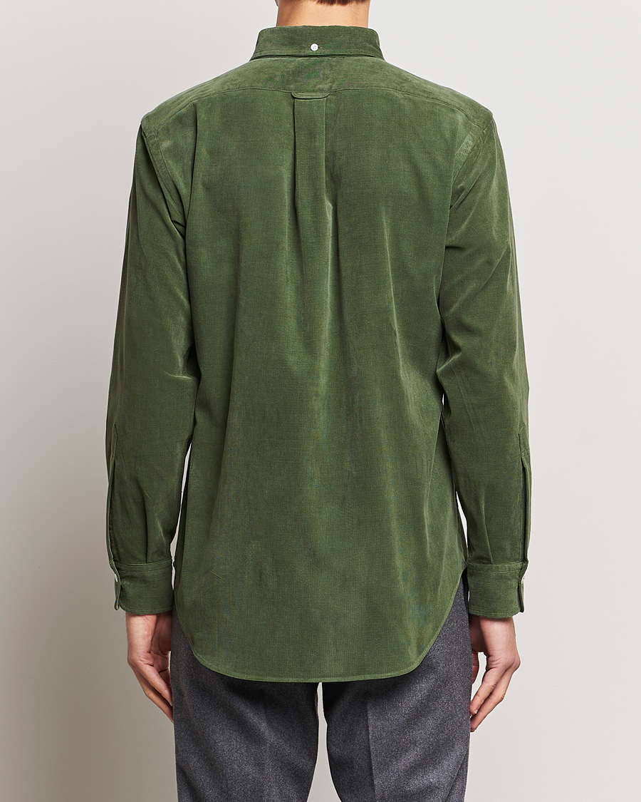 Herre | Skjorter | Kamakura Shirts | Vintage Ivy Japanese Corduroy Shirt Green