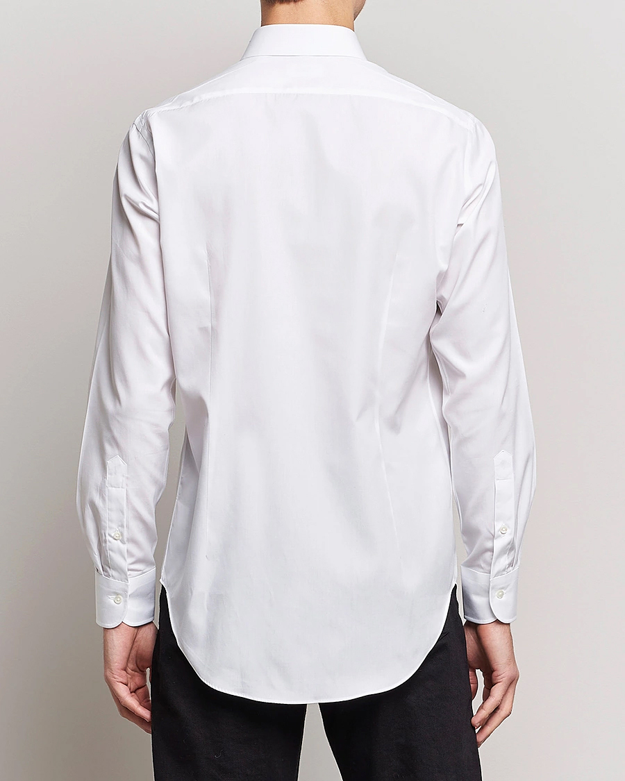 Herre | Skjorter | Kamakura Shirts | Slim Fit Broadcloth Shirt White