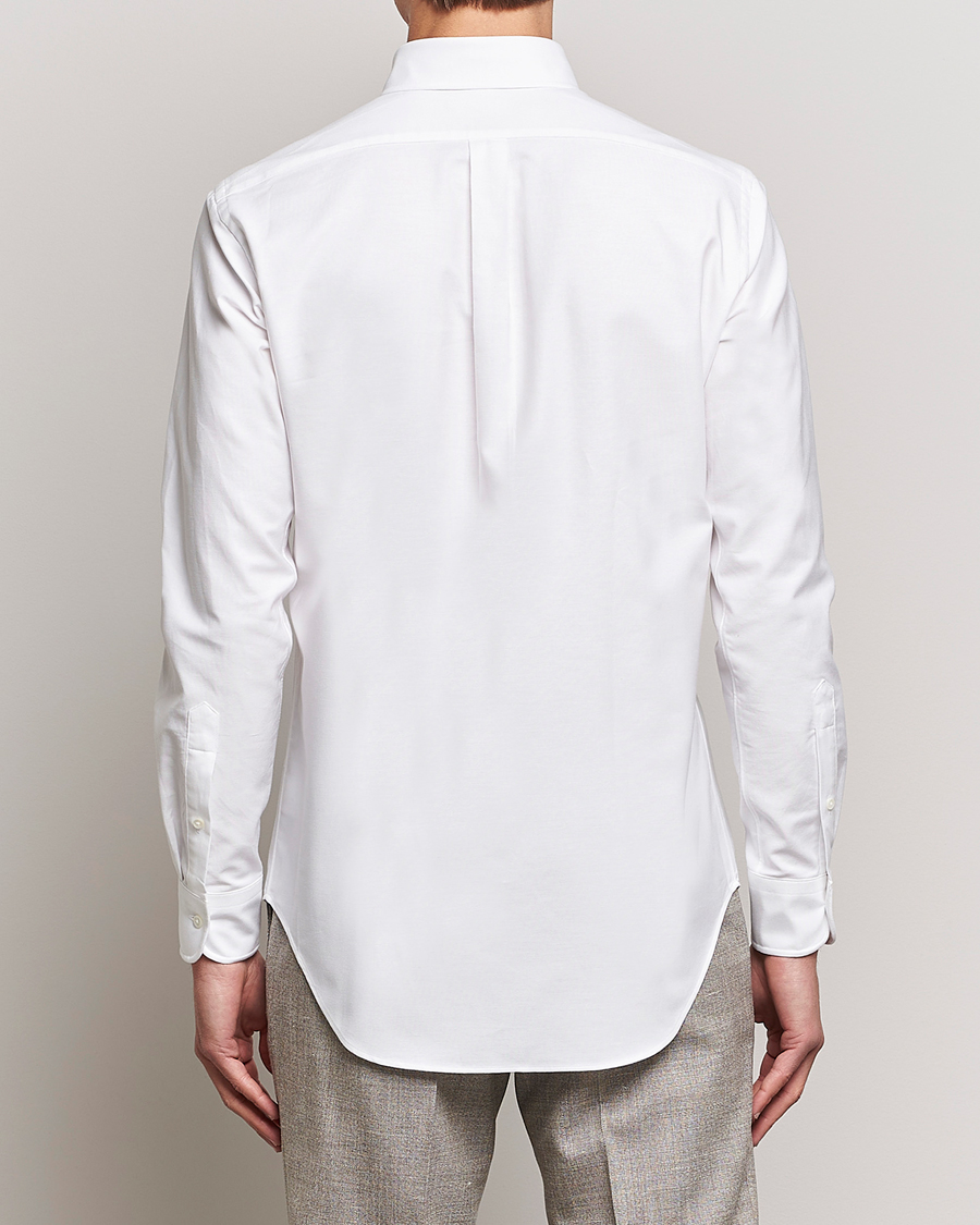 Herre | Skjorter | Kamakura Shirts | Slim Fit Oxford Button Down Shirt White