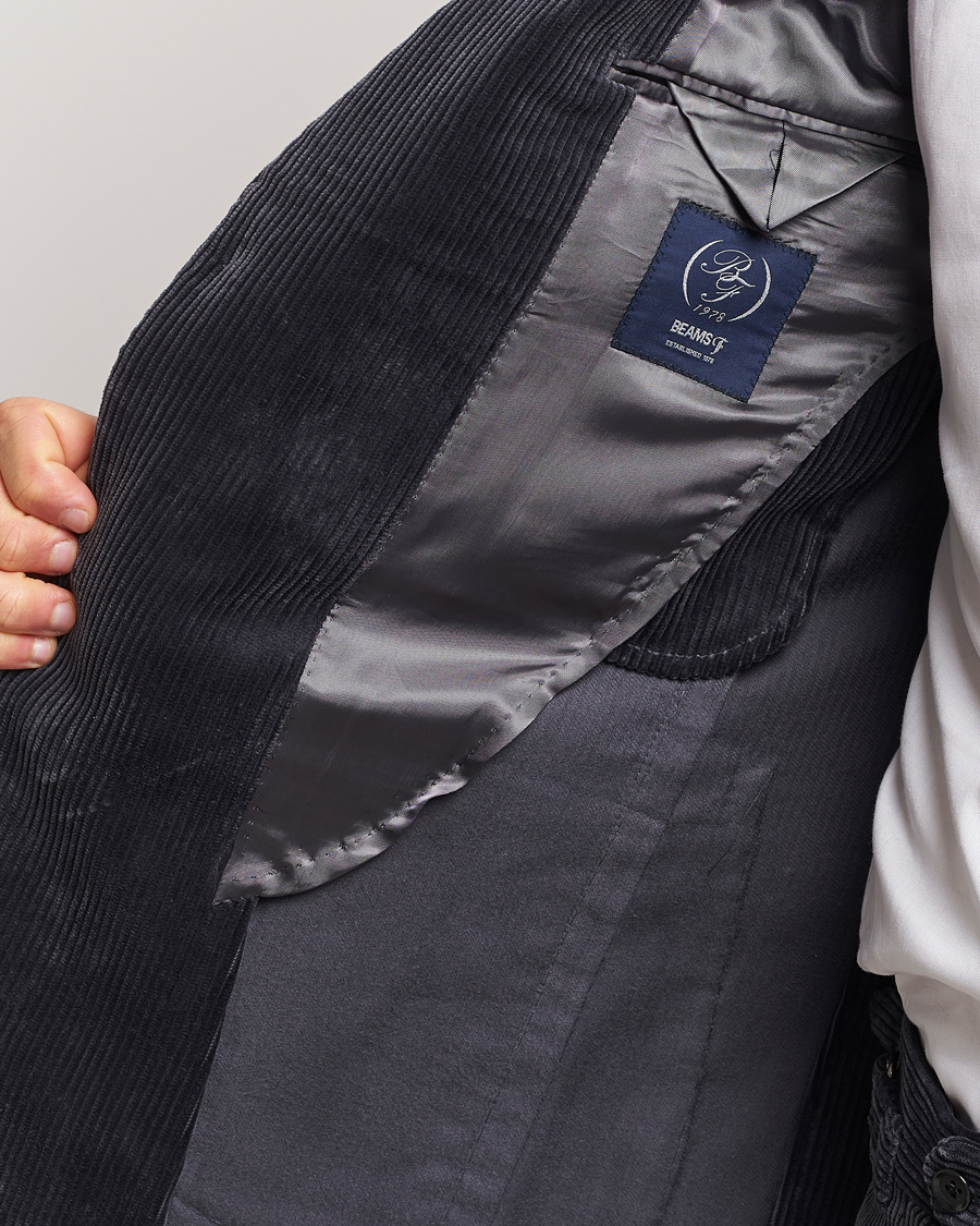 Herre | Dressjakker | Beams F | Corduroy Blazer Charcoal