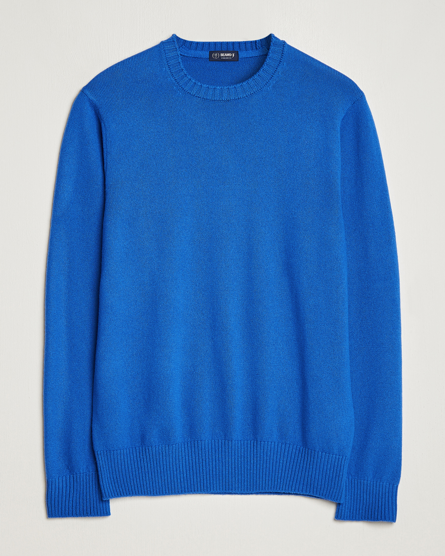 Herre | Gensere | Beams F | Cashmere Crew Neck Jumper Royal Blue