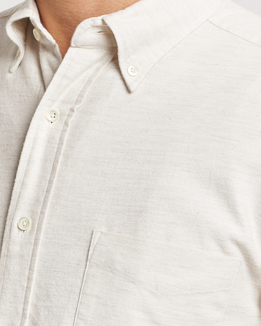 Herre | Skjorter | BEAMS PLUS | Flannel Button Down Shirt Off White