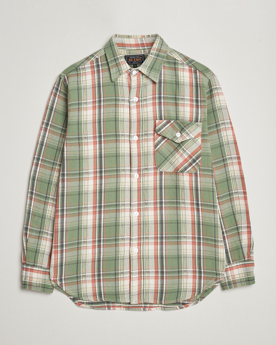 Herre | Skjorter | BEAMS PLUS | Dobby Guide Overshirt Pale Green