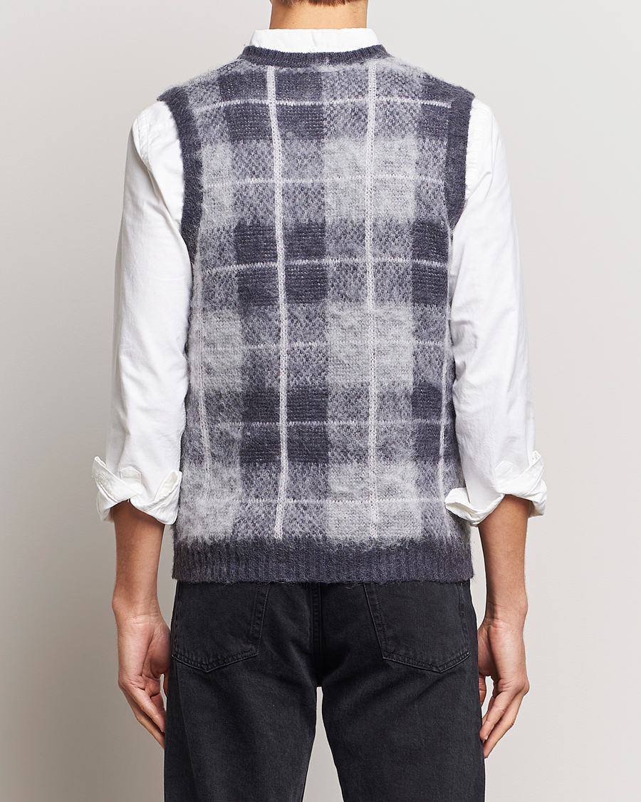 Herre | Gensere | BEAMS PLUS | Check Mohair Vest Grey