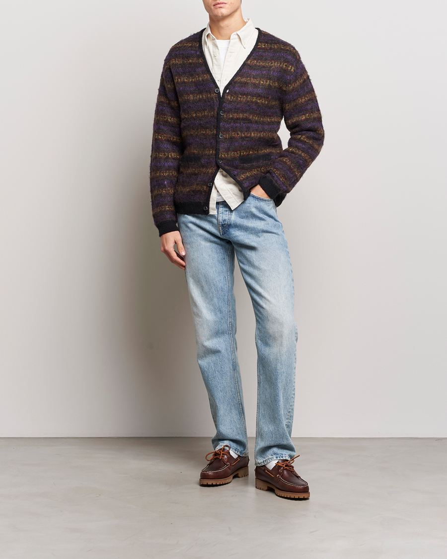 Herre | Gensere | BEAMS PLUS | Fairisle Jacquard Cardigan Grey