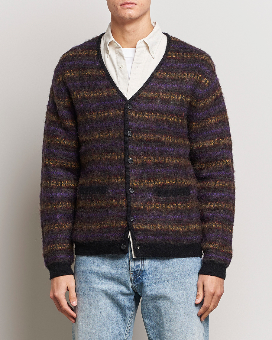 Herre | Gensere | BEAMS PLUS | Fairisle Jacquard Cardigan Grey
