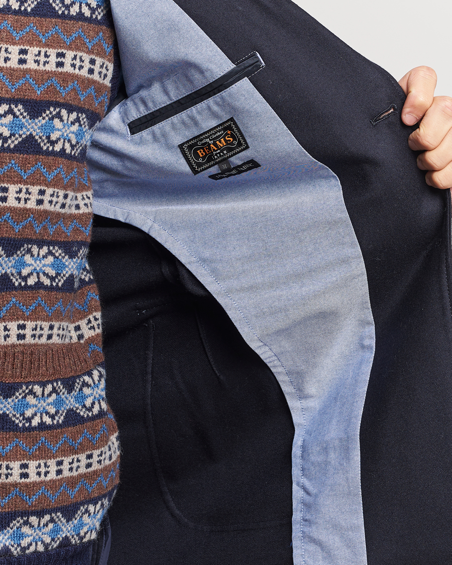 Herre | Dressjakker | BEAMS PLUS | Flannel Blazer Navy