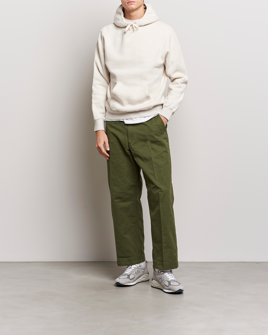 Herre | Bukser | BEAMS PLUS | MIL Herringbone Trousers Olive