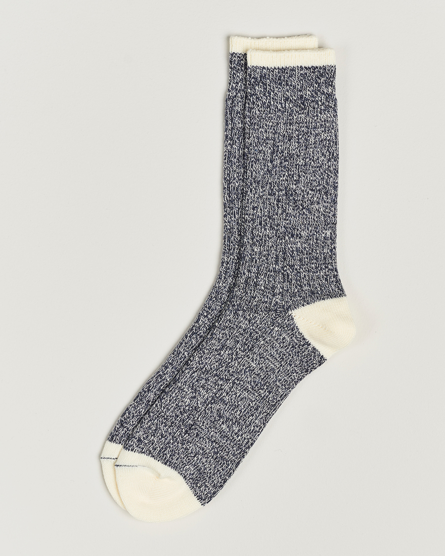 Herre | Sokker | BEAMS PLUS | Rag Socks Grey/Navy