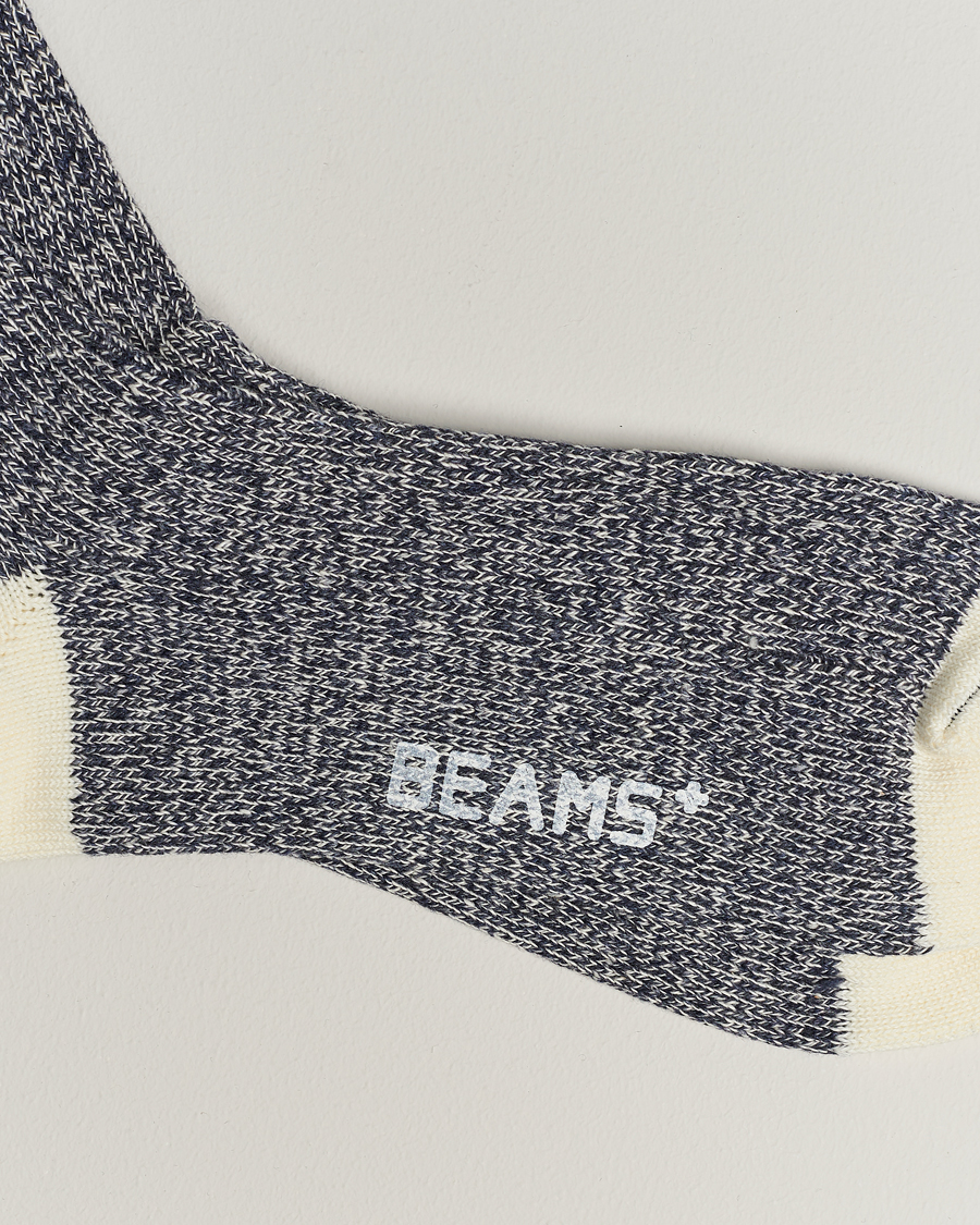 Herre |  | BEAMS PLUS | Rag Socks Grey/Navy