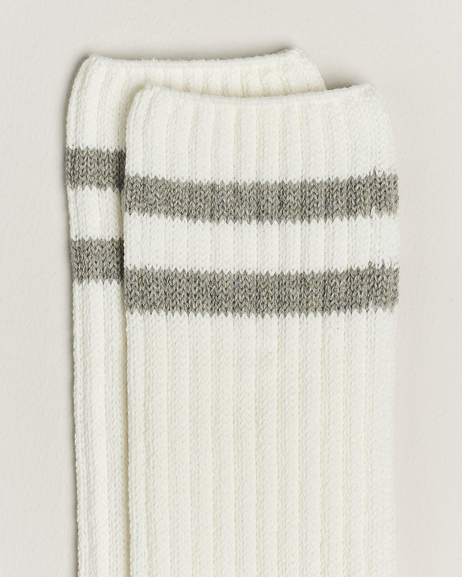 Herre | Salg | BEAMS PLUS | Schoolboy Socks White/Grey