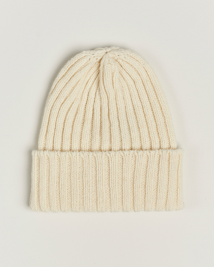 Herre | BEAMS PLUS Wool Watch Hat Natural | BEAMS PLUS | Wool Watch Hat Natural