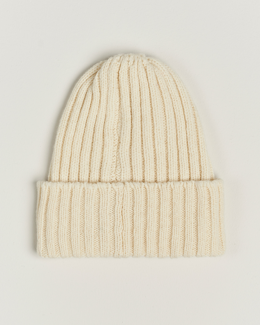 Herre | BEAMS PLUS Wool Watch Hat Natural | BEAMS PLUS | Wool Watch Hat Natural