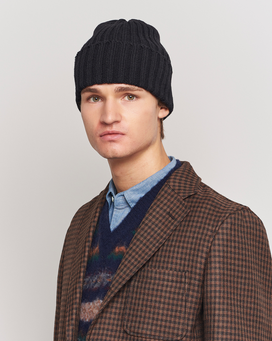 Herre | BEAMS PLUS Wool Watch Cap Black | BEAMS PLUS | Wool Watch Cap Black