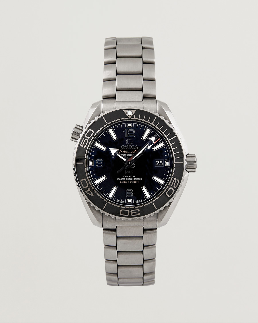 Herre | Omega Pre-Owned Seamaster Planet Ocean 21530402001001 Steel Black | Omega Pre-Owned | Seamaster Planet Ocean 21530402001001 Steel Black