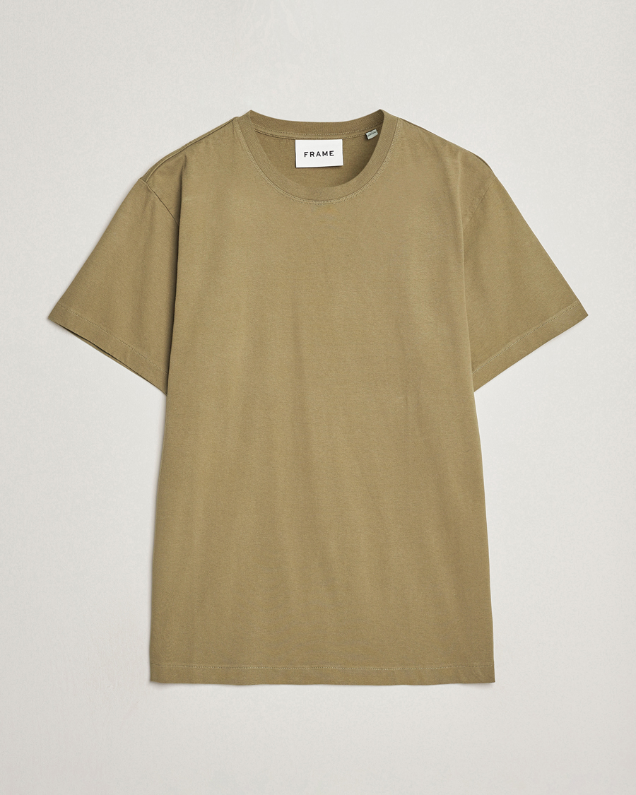 Herre | T-Shirts | FRAME | Logo T-Shirt Khaki Green
