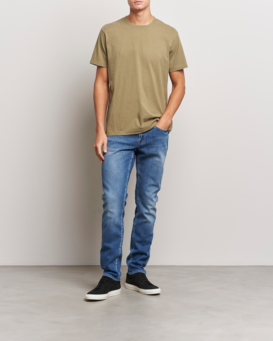 Herre | T-Shirts | FRAME | Logo T-Shirt Khaki Green