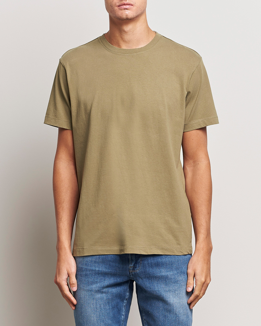 Herre | T-Shirts | FRAME | Logo T-Shirt Khaki Green