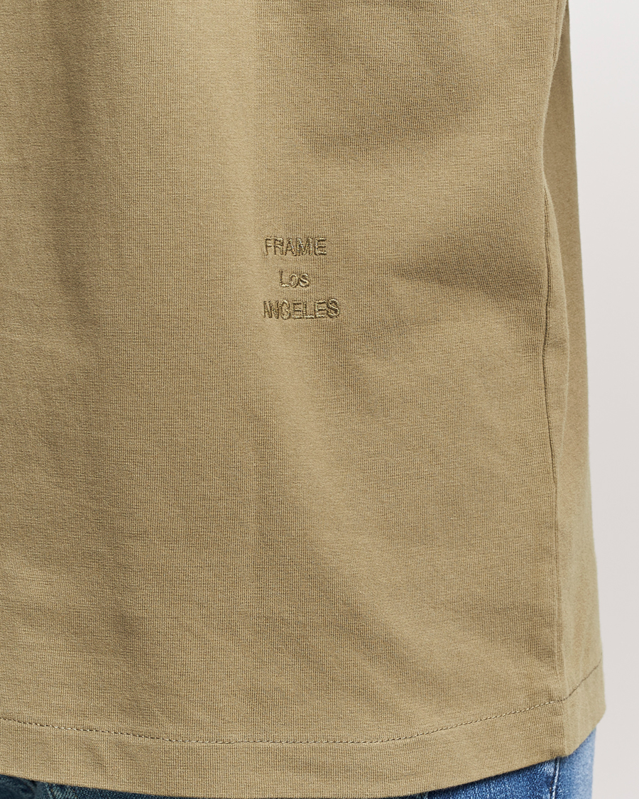 Herre | T-Shirts | FRAME | Logo T-Shirt Khaki Green