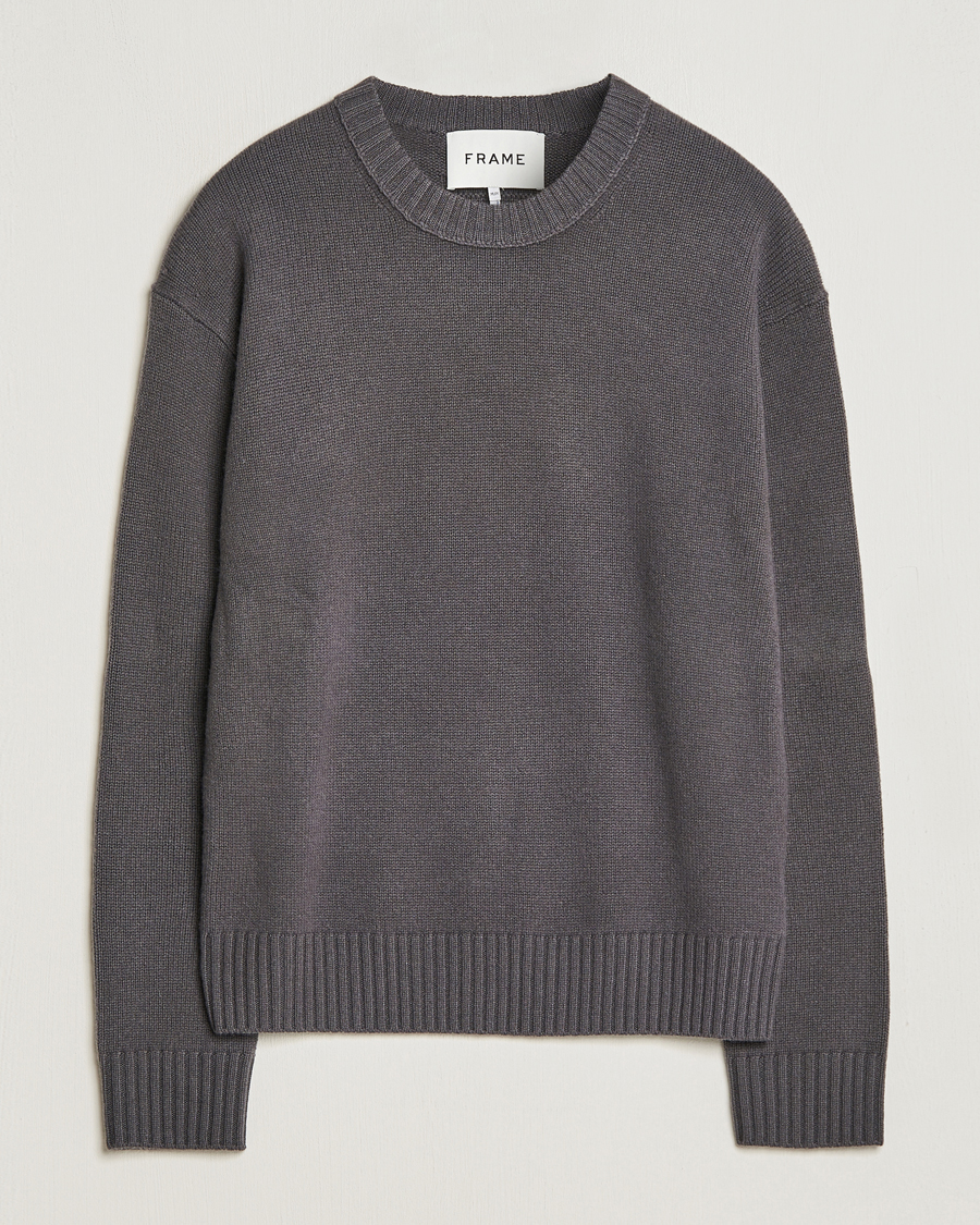 Herre | FRAME | FRAME | Cashmere Sweater Charcoal Grey