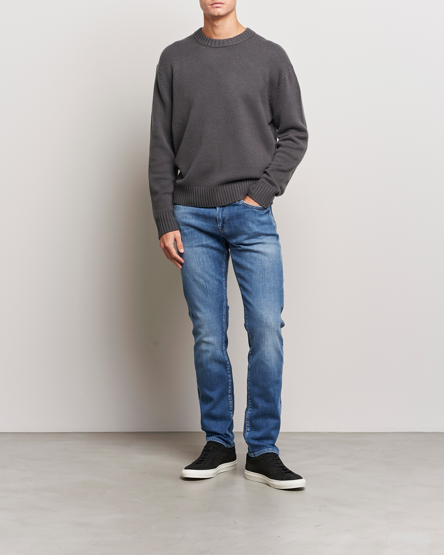Herre | Gensere | FRAME | Cashmere Sweater Charcoal Grey