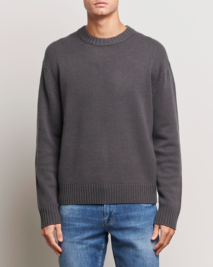Herre | Gensere | FRAME | Cashmere Sweater Charcoal Grey