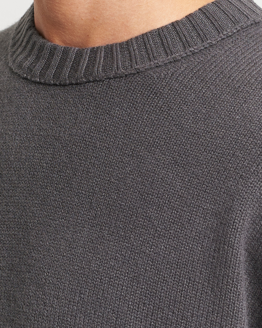 Herre | Gensere | FRAME | Cashmere Sweater Charcoal Grey
