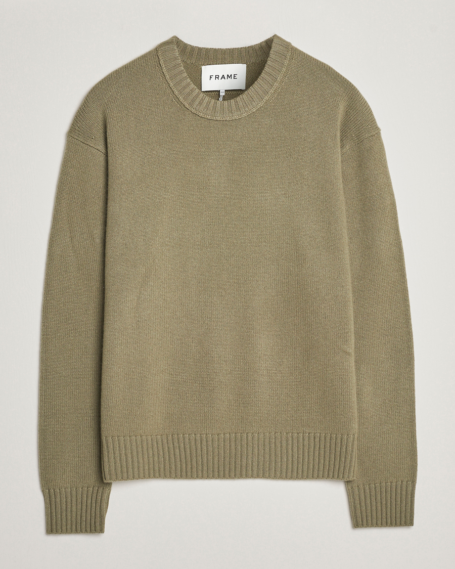 Herre | Gensere | FRAME | Cashmere Sweater Khaki Green