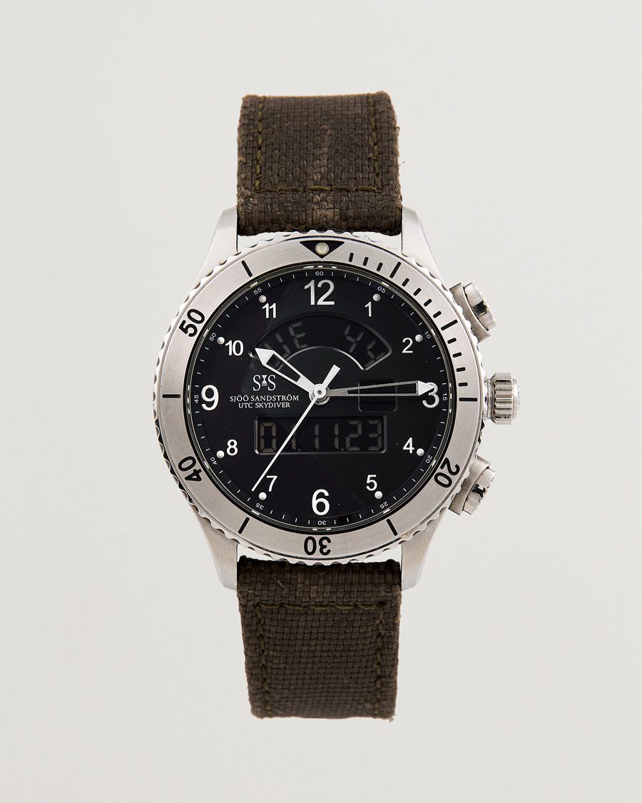 Herre | Sjöö Sandström Pre-Owned UTC Skydiver 017401 Steel Black | Sjöö Sandström Pre-Owned | UTC Skydiver 017401 Steel Black