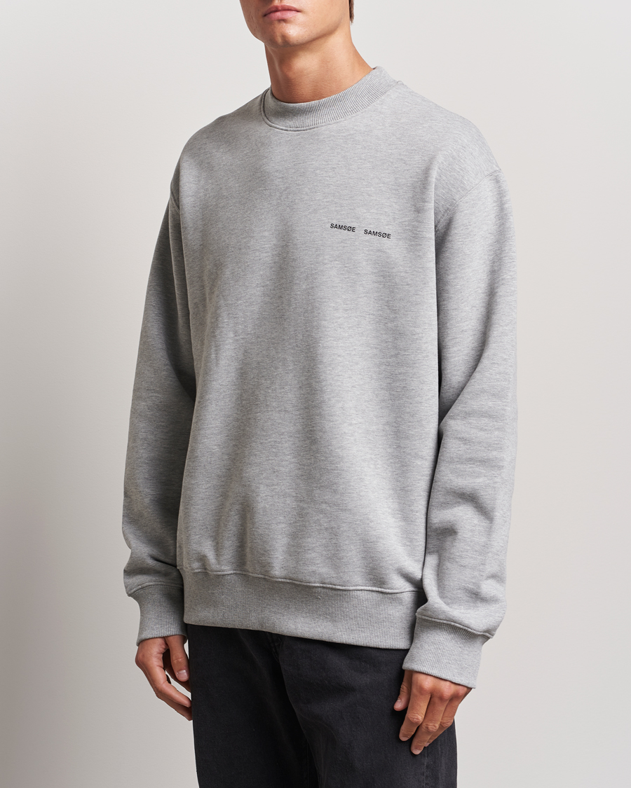 Herre | Grå gensere | Samsøe Samsøe | Norsbro Crew Neck Sweatshirt Grey Melange