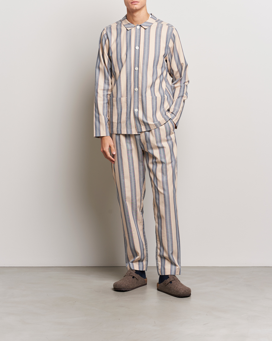 Herre | Pyjamaser og badekåper | Nufferton | Uno Old School Pyjama Set Beige/Blue