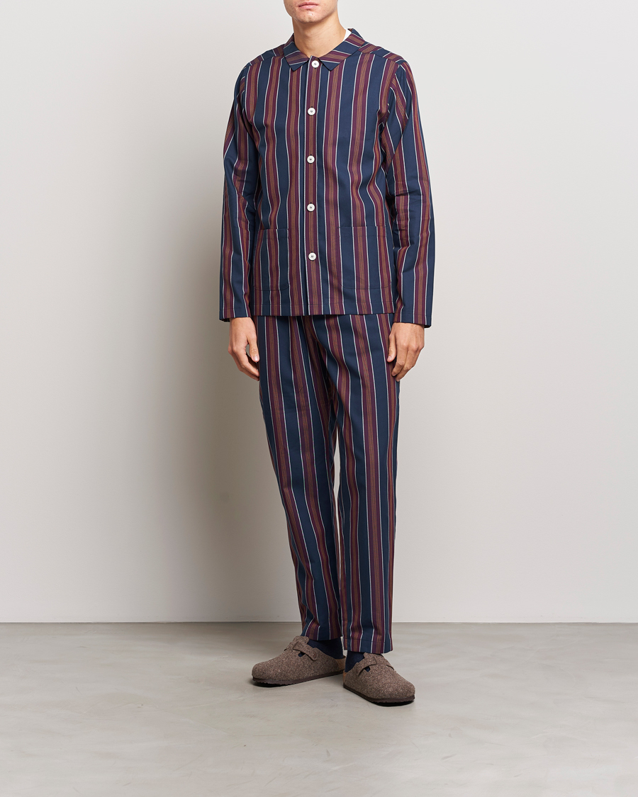 Herre | Pyjamaser og badekåper | Nufferton | Uno Old School Pyjama Set Navy/Orange