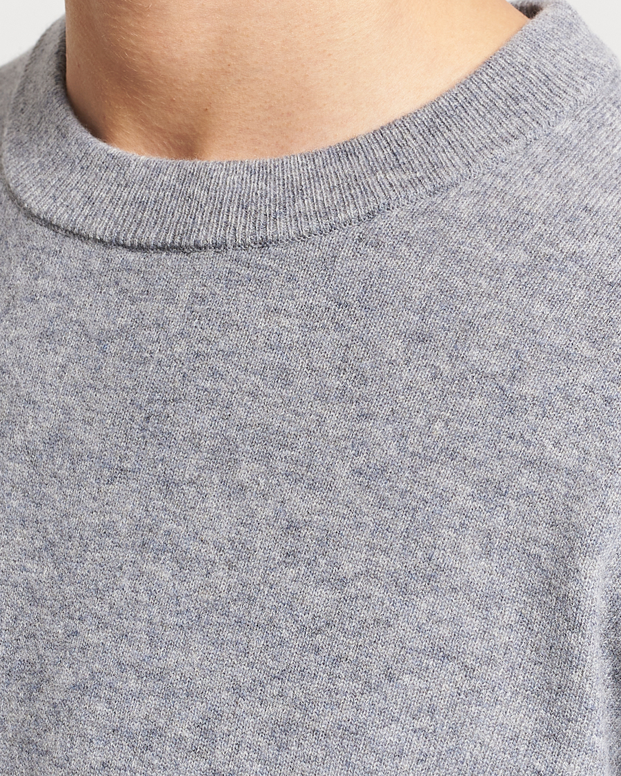 Herre | Gensere | Filippa K | 93 Knitted Lambswool Crew Neck Sweater Grey Melange