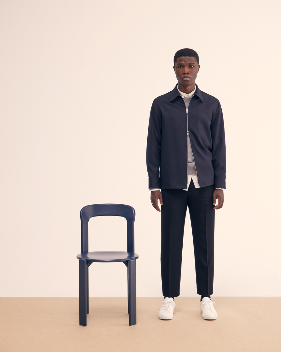 Herre | Gensere | Filippa K | 93 Knitted Lambswool Crew Neck Sweater Grey Melange