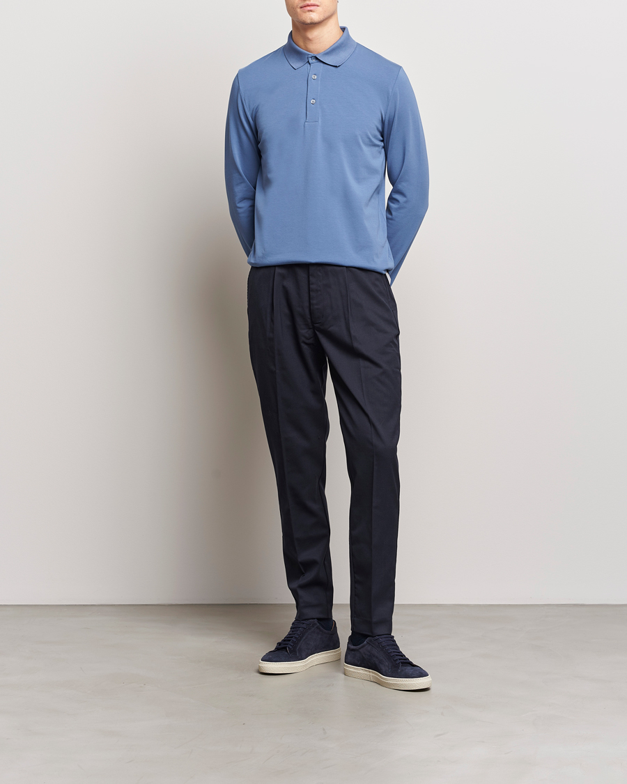 Herre | Gensere | Filippa K | Luke Lycra Poloshirt Paris Blue